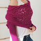 Long autumn and winter shawls, knitted scarves, and hollowed-out extended double-sleeved shawls for outerwear