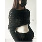 Long autumn and winter shawls, knitted scarves, and hollowed-out extended double-sleeved shawls for outerwear