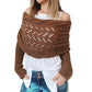 Long autumn and winter shawls, knitted scarves, and hollowed-out extended double-sleeved shawls for outerwear